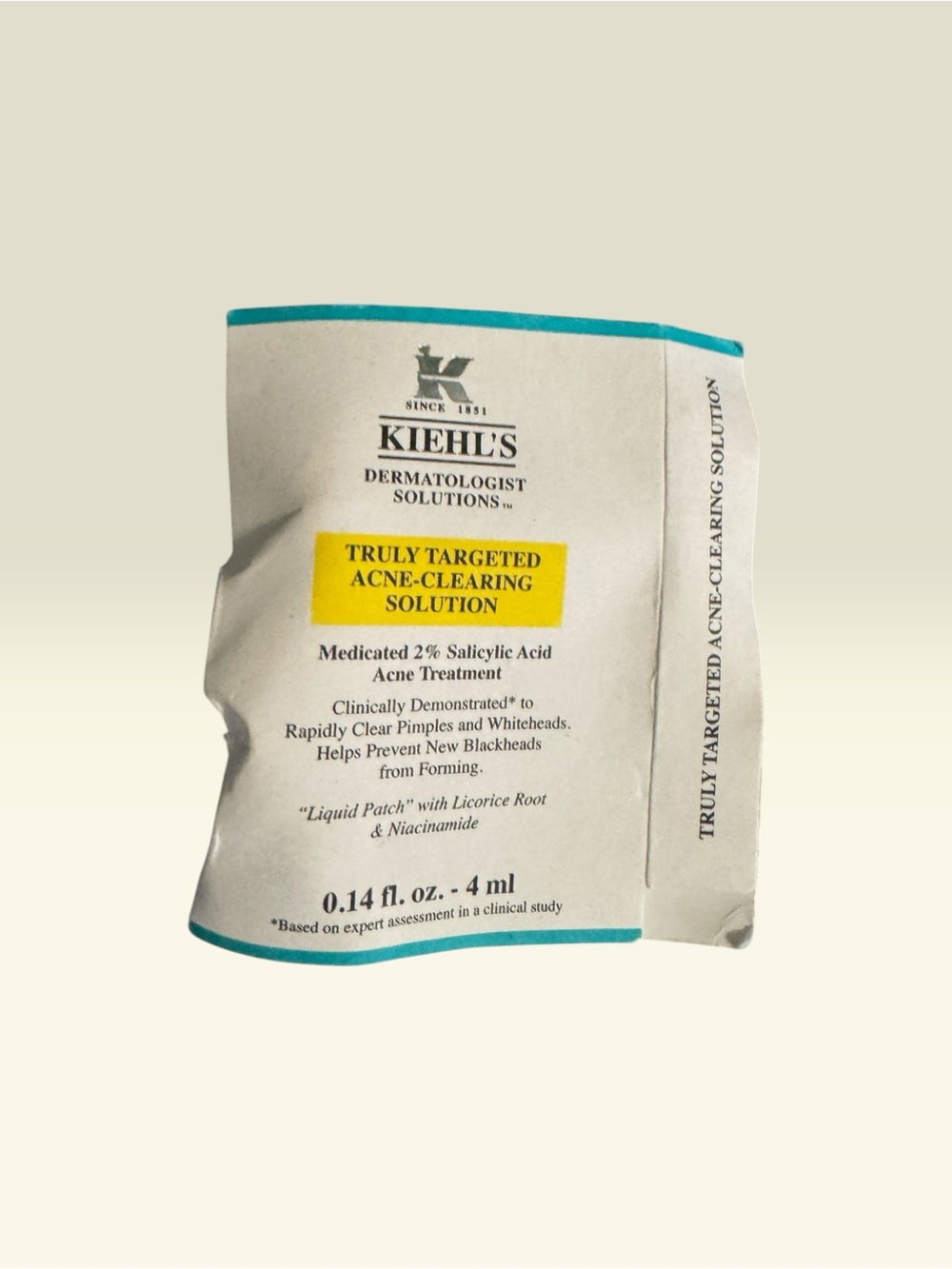 Kiehl’s Truly Targeted Acne-Clearing Solution 2% Salicylic Acid 4ml NEW
